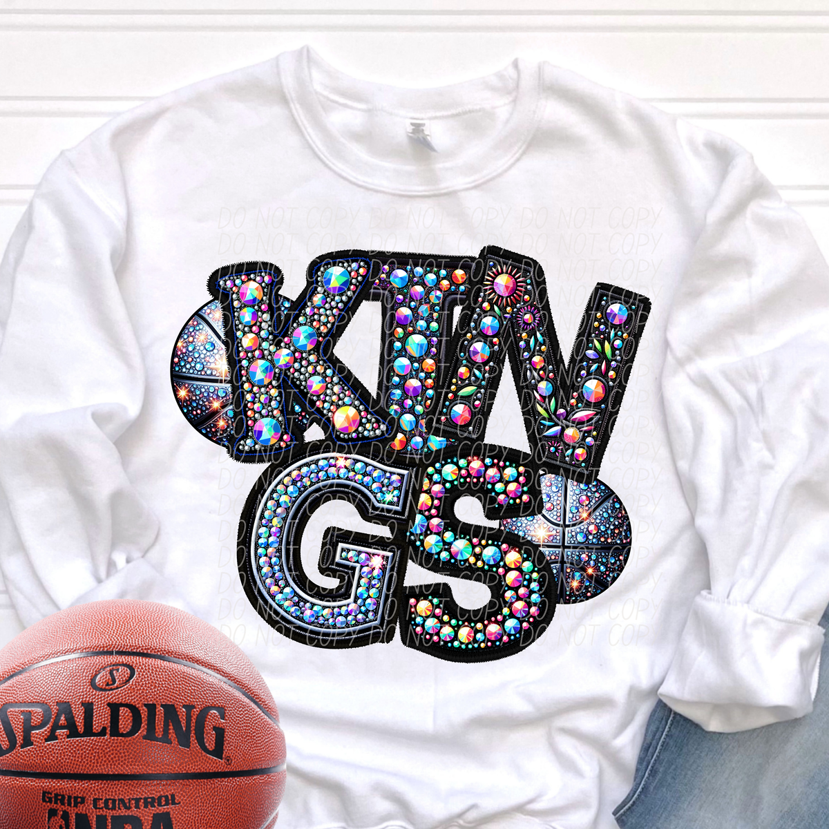 Kings Basketball Rhinestone (CITY) 66546 DTF transfer
