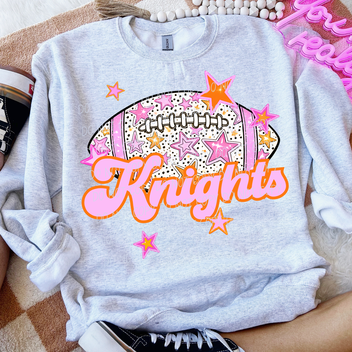 Knights pink football (city) DTF transfer