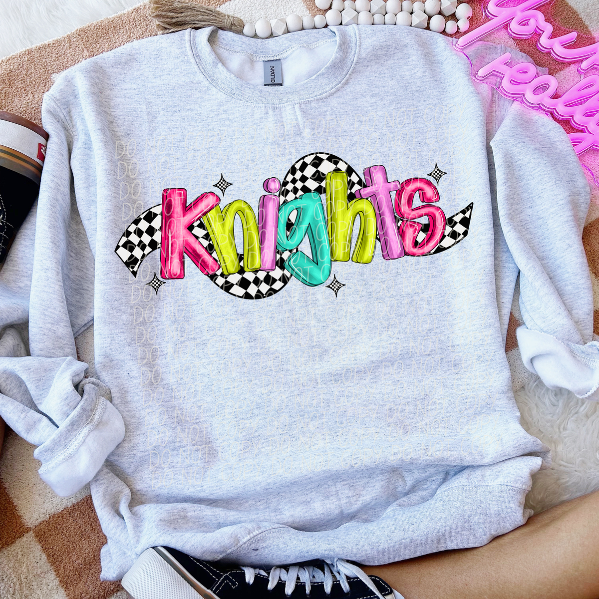 Knights Colorful Checker 74250 DTF Transfer