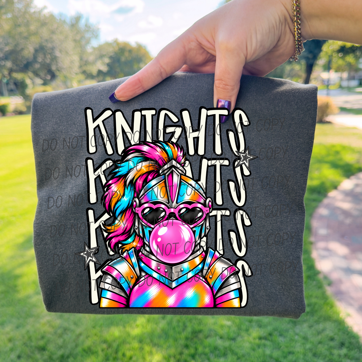 knights pretty little rebels mascot (city) DTF Transfer