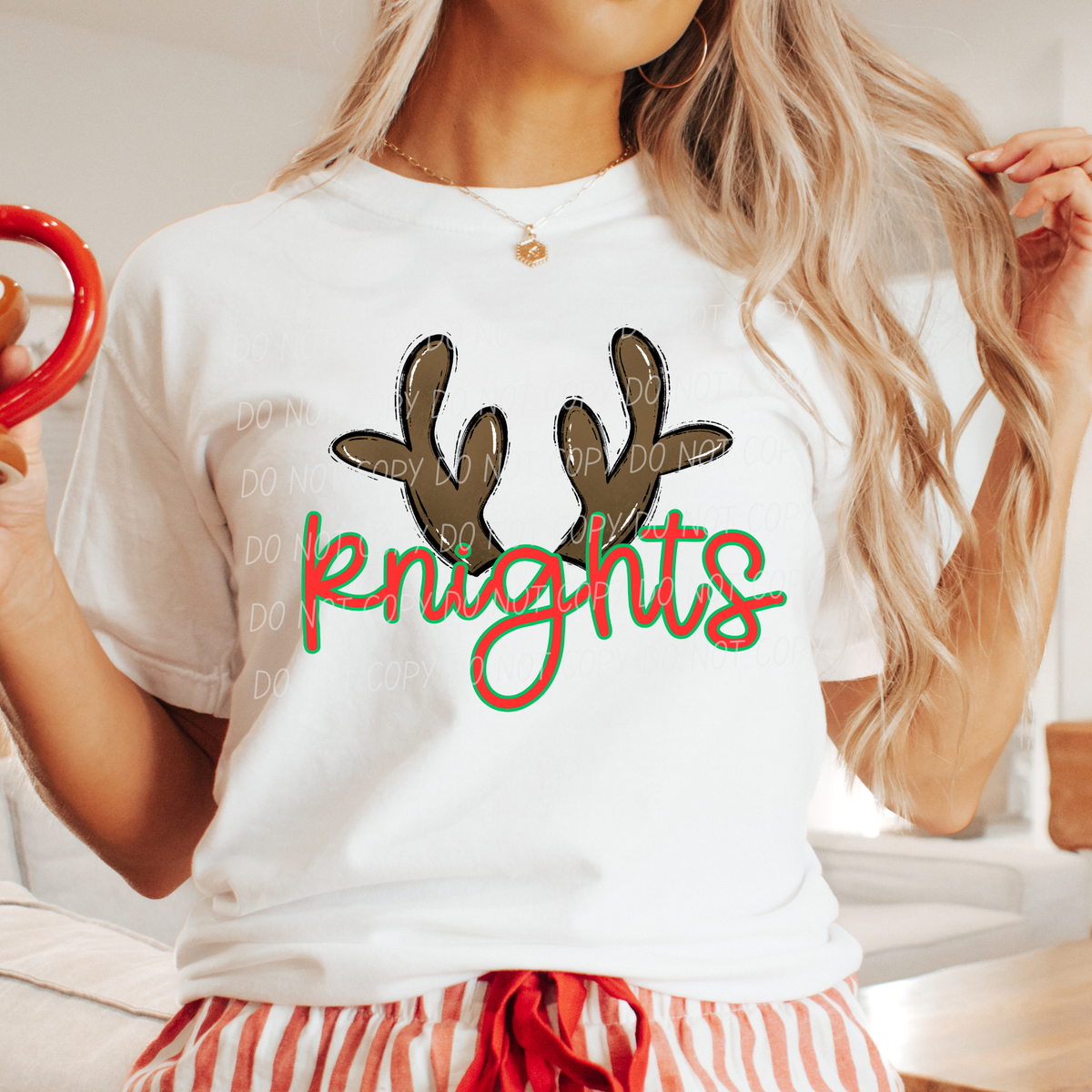 Knights with reindeer antler (city) DTF Transfer