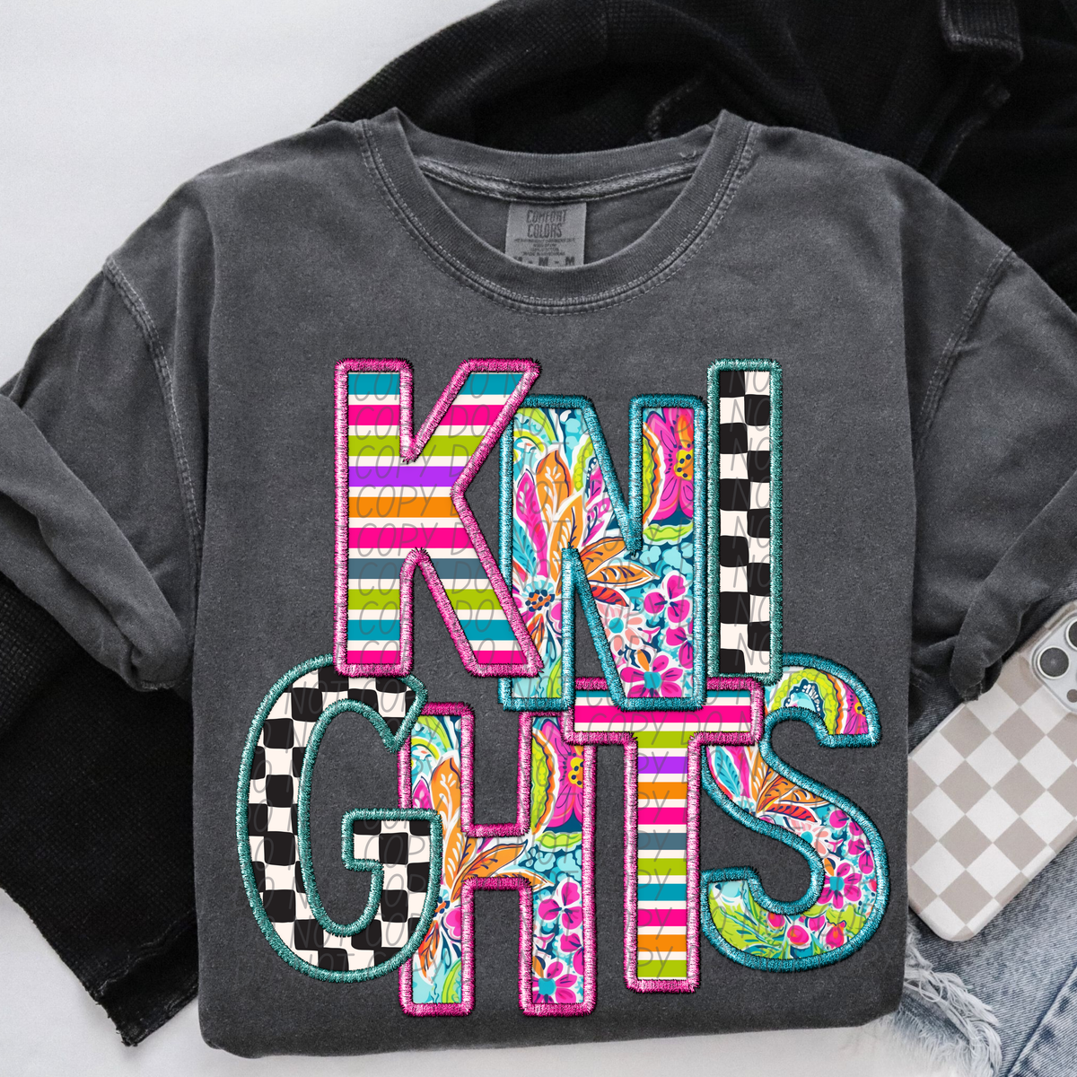 KNIGHTS bright patterns (CITY) DTF transfer