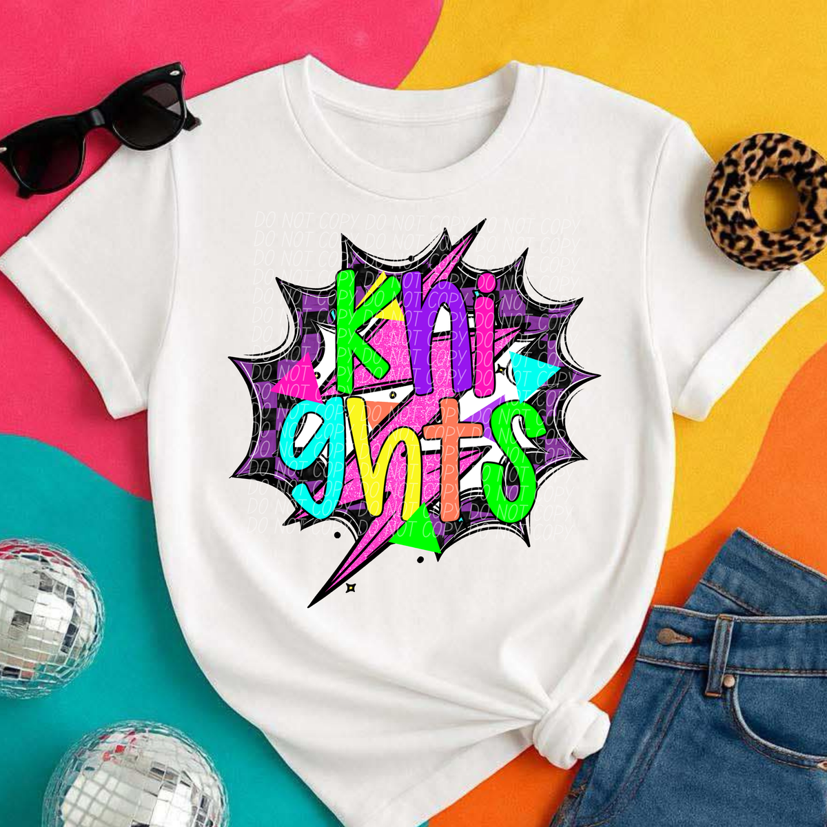 Knights 80's Hero Mascots (City) DTF transfer