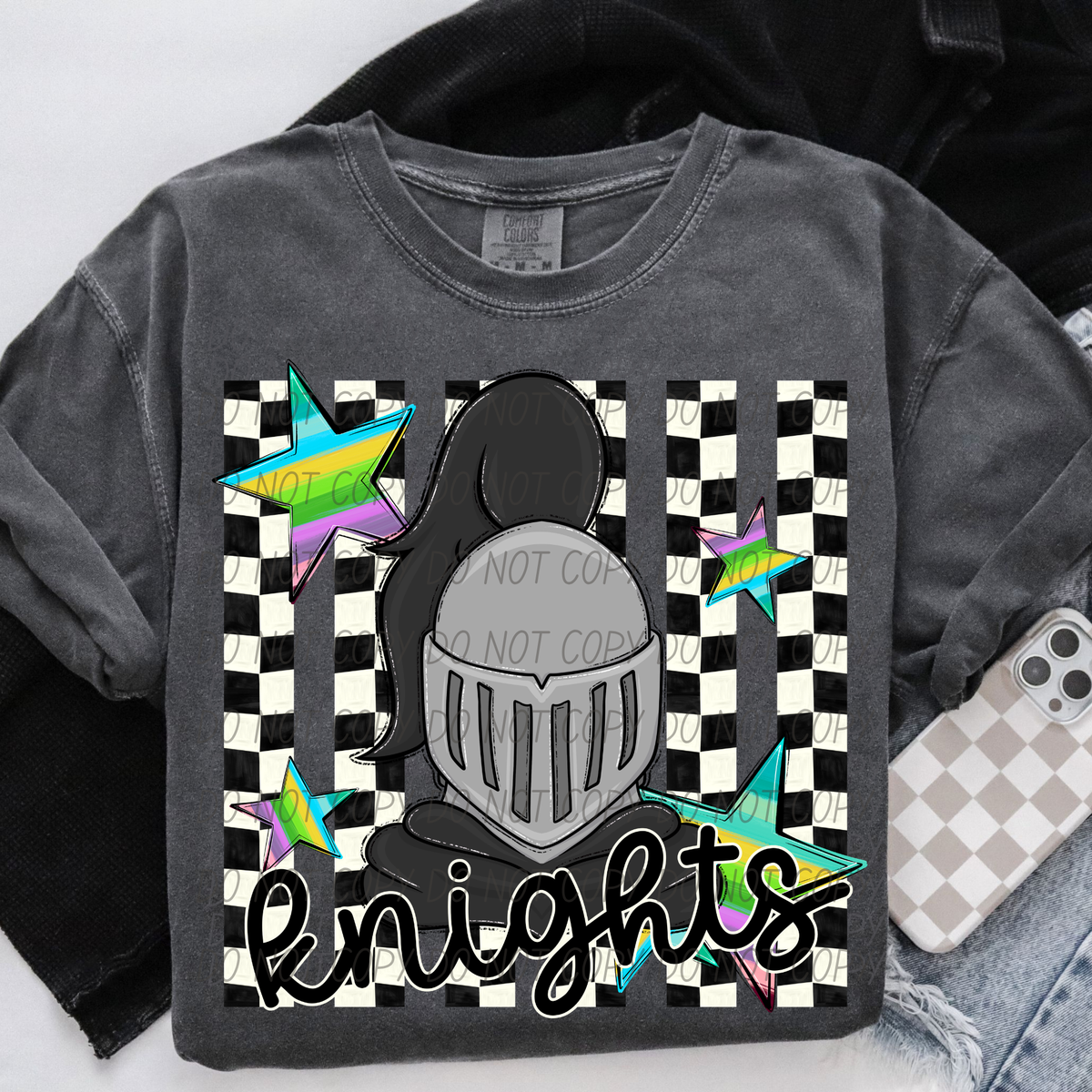 Knights checker strips (City) DTF Transfer
