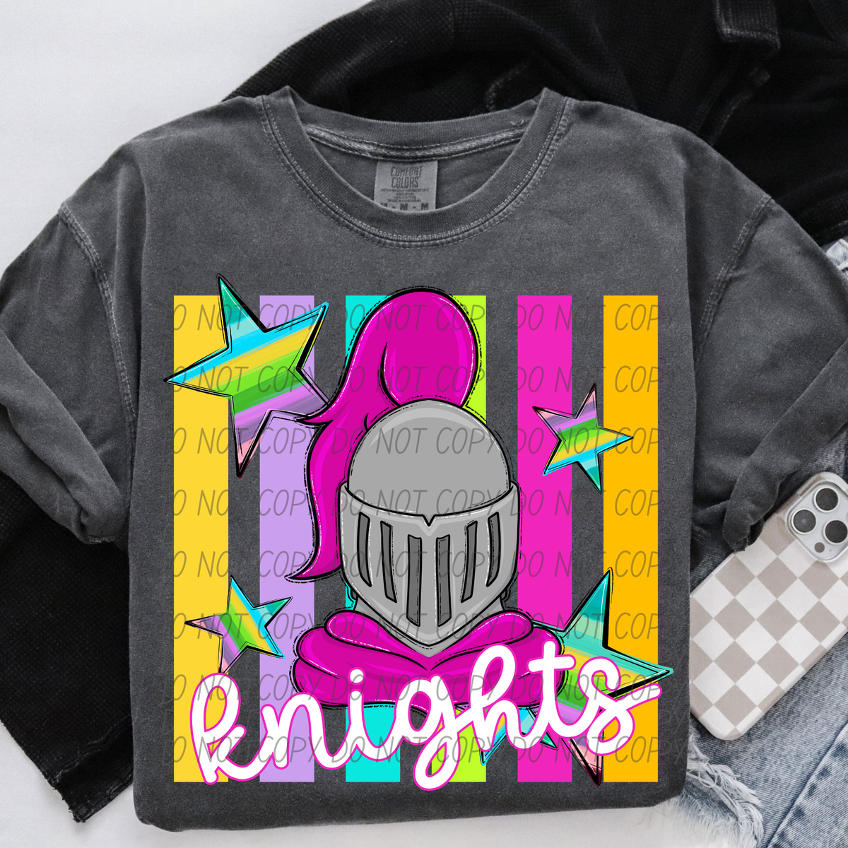 Knights neon strips (City) DTF Transfer
