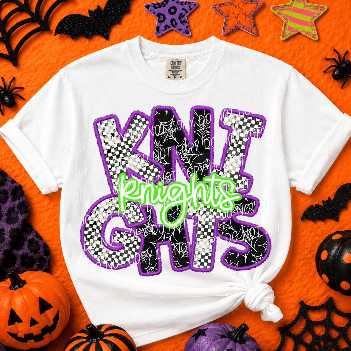 Knights-Purple/Green Halloween Font (CITY) DTF Transfer