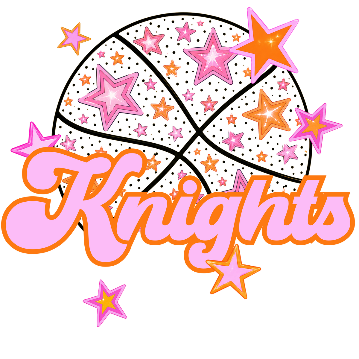 knights pink basketball (city) DTF transfer