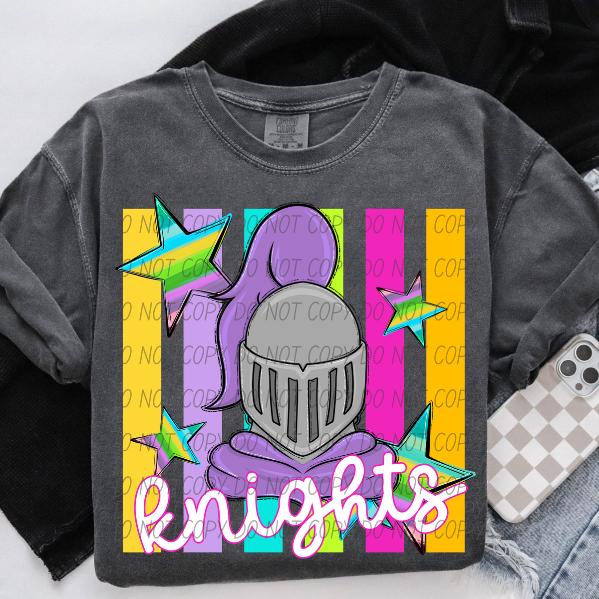 Knights purple neon (City) DTF Transfer