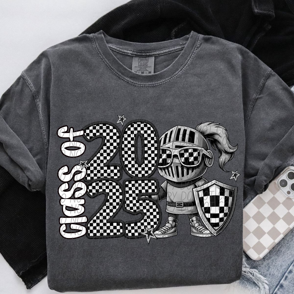 Class of 2025 Checkered Knight (CITY) DTF transfer