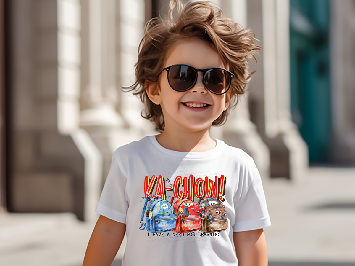 Ka Chow I Have A Need For Learning Cars Backpack 108979 DTF transfer