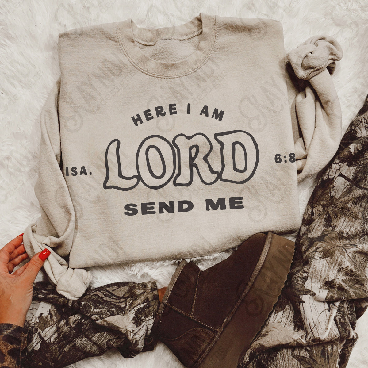 Lord here I am send me BLACK (Kayndi) DTF Transfer