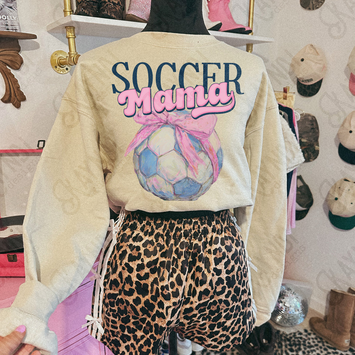 Soccer mama PINK bow (Kayndi) DTF Transfer