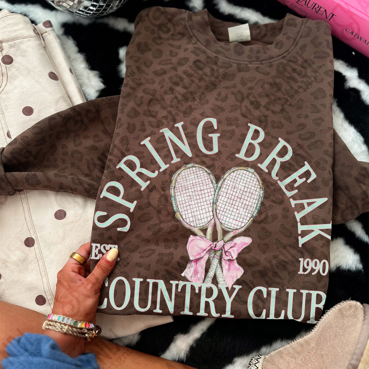Spring break country club LIGHT BLUE (Kayndi) DTF Transfer
