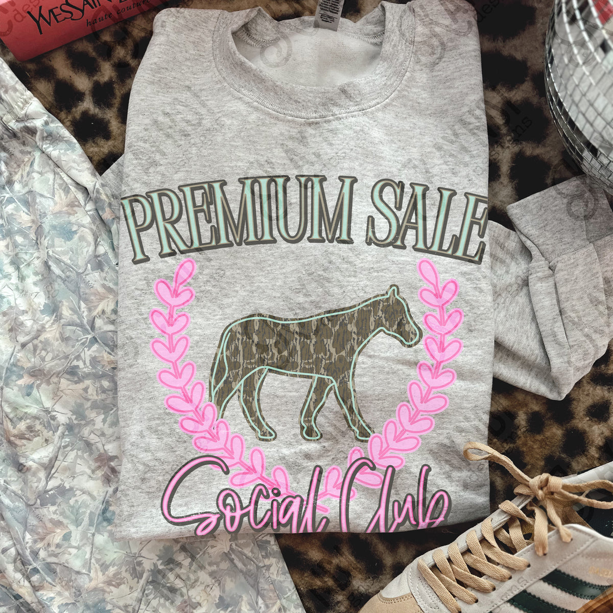 Premium sale horse social club CAMO (Kayndi) DTF Transfer
