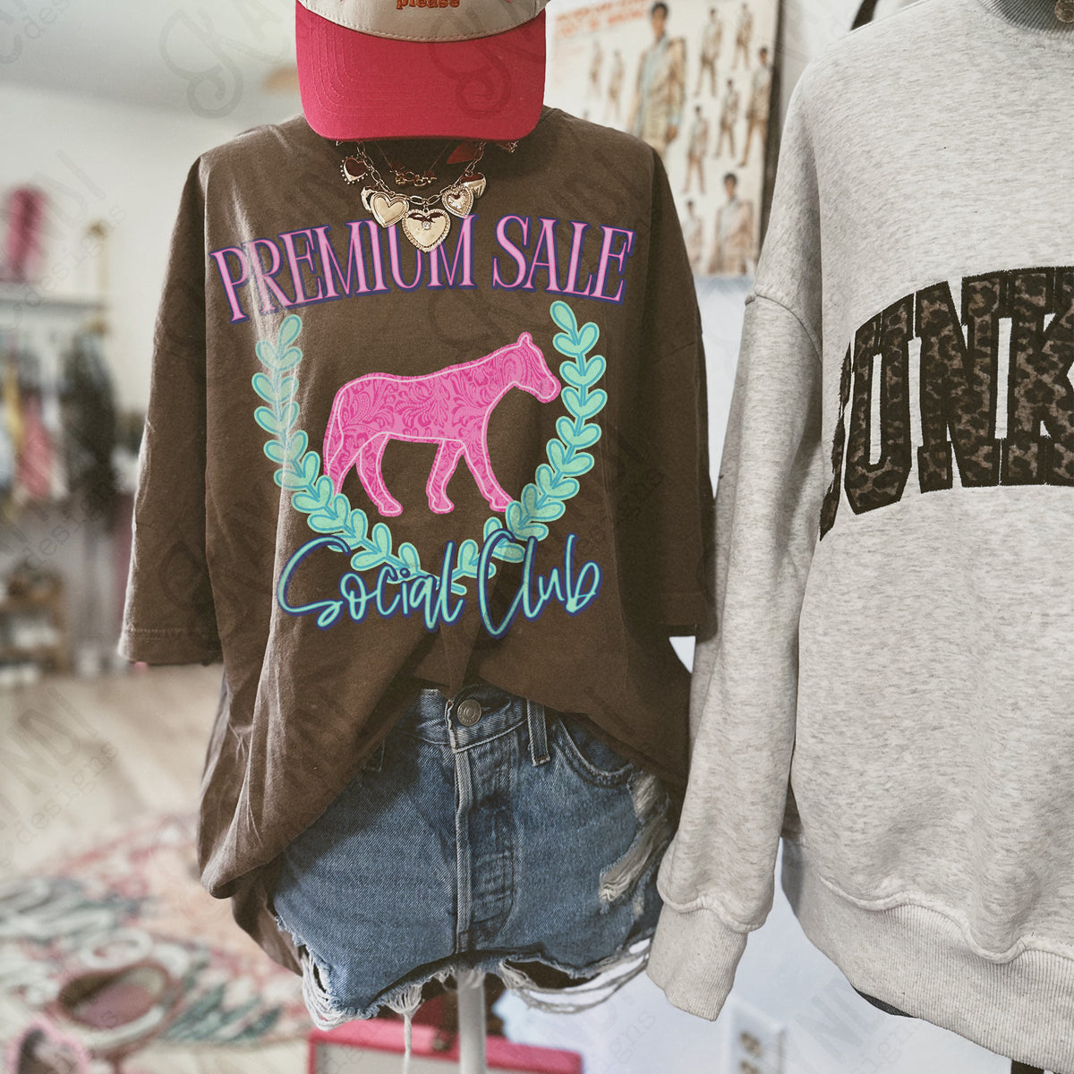 Premium sale horse social club PINK (Kayndi) DTF Transfer
