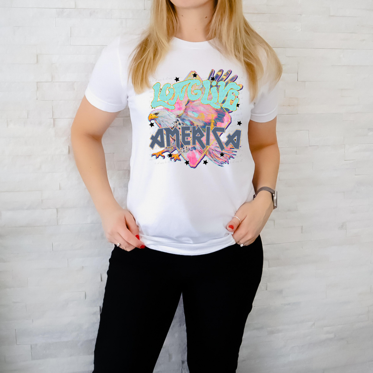 Long Live America Eagle 117863 DTF transfer