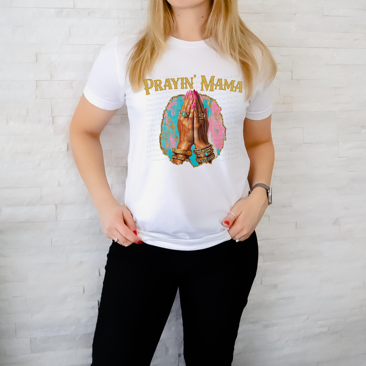 Prayin' Mama Hands 117864 DTF transfer