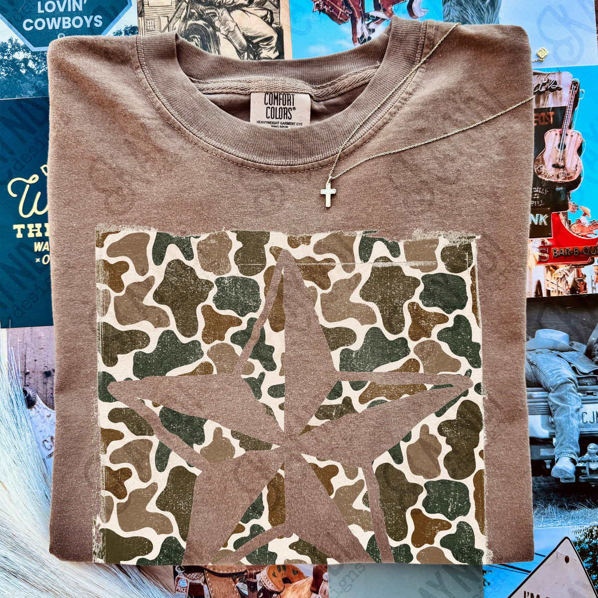Camo star cutout (Kayndi) DTF Transfer