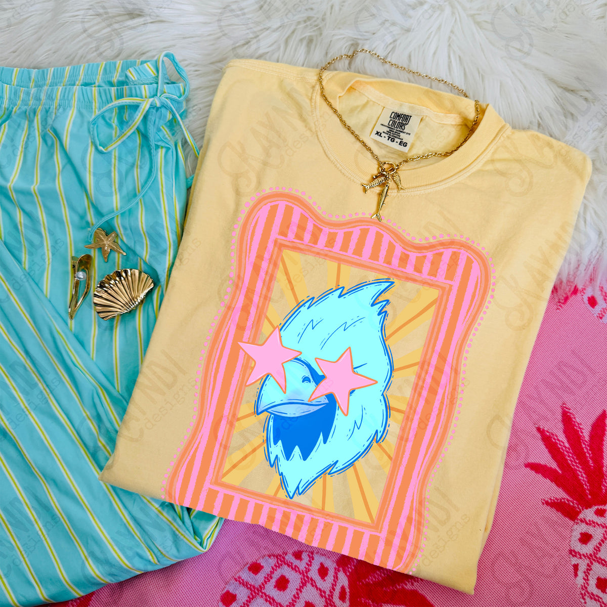 Preppy Mascot Blue Cardinal (Kayndi) DTF Transfer