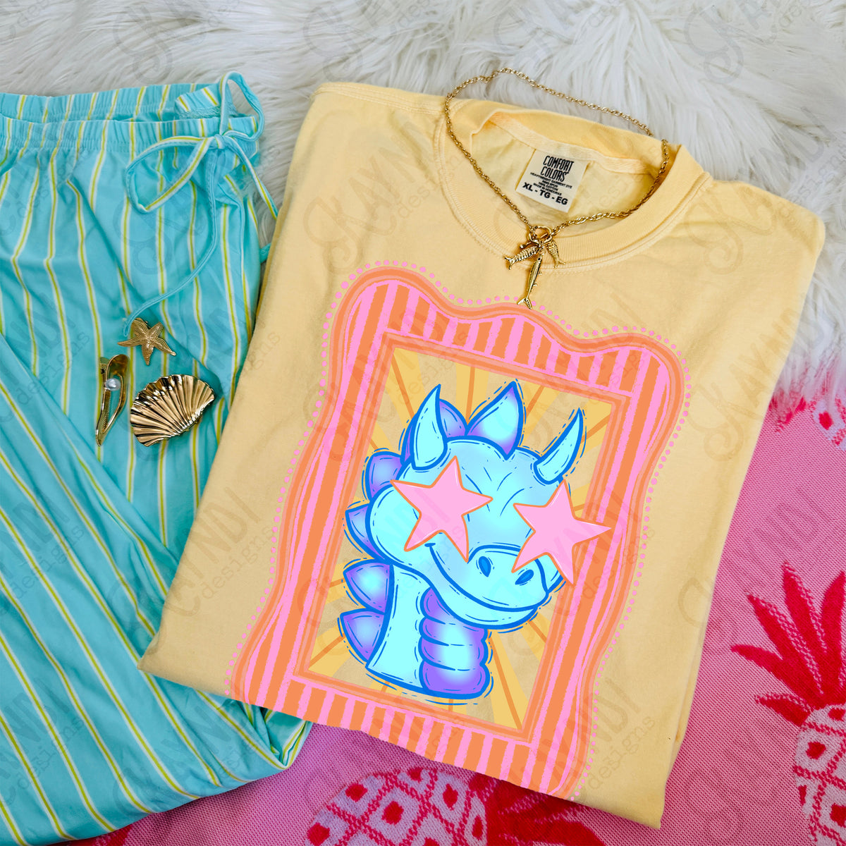 Preppy Mascot Blue Dragon (Kayndi) DTF Transfer