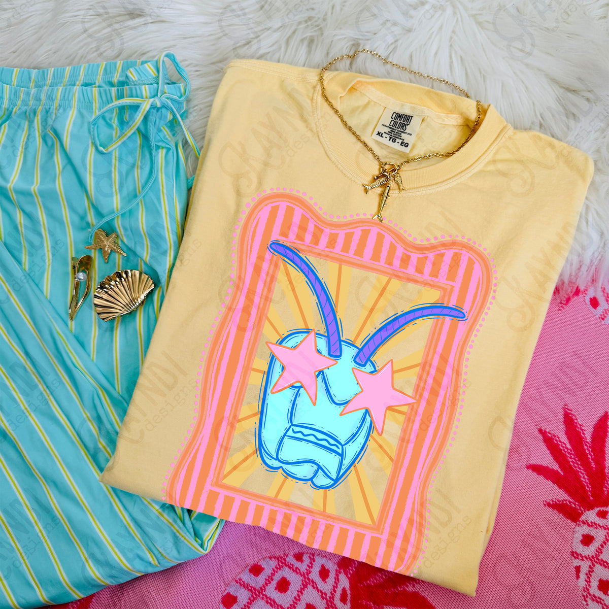 Preppy Mascot Blue Grasshopper (Kayndi) DTF Transfer