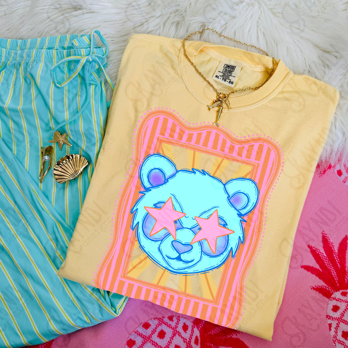 Preppy Mascot Blue Panda (Kayndi) DTF Transfer