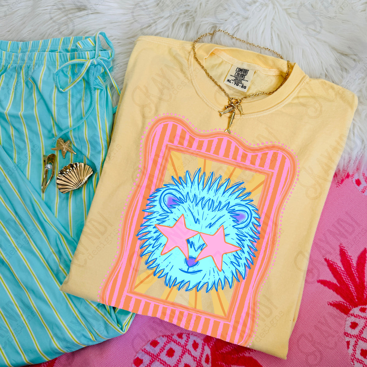Preppy Mascot Blue Porcupine (Kayndi) DTF Transfer