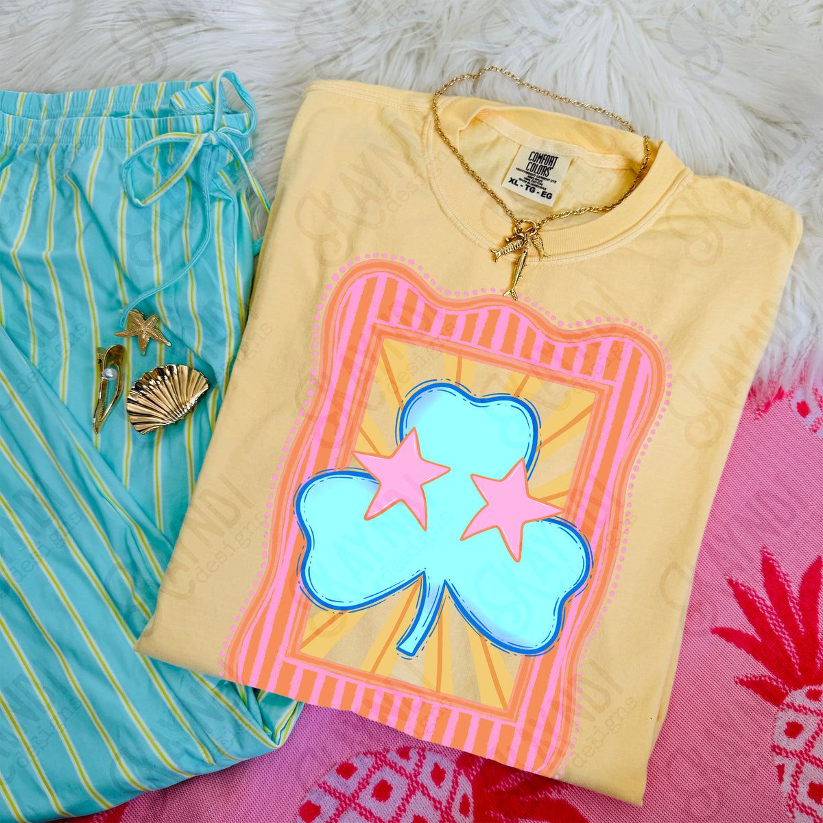 Preppy Mascot Blue Shamrock (Kayndi) DTF Transfer