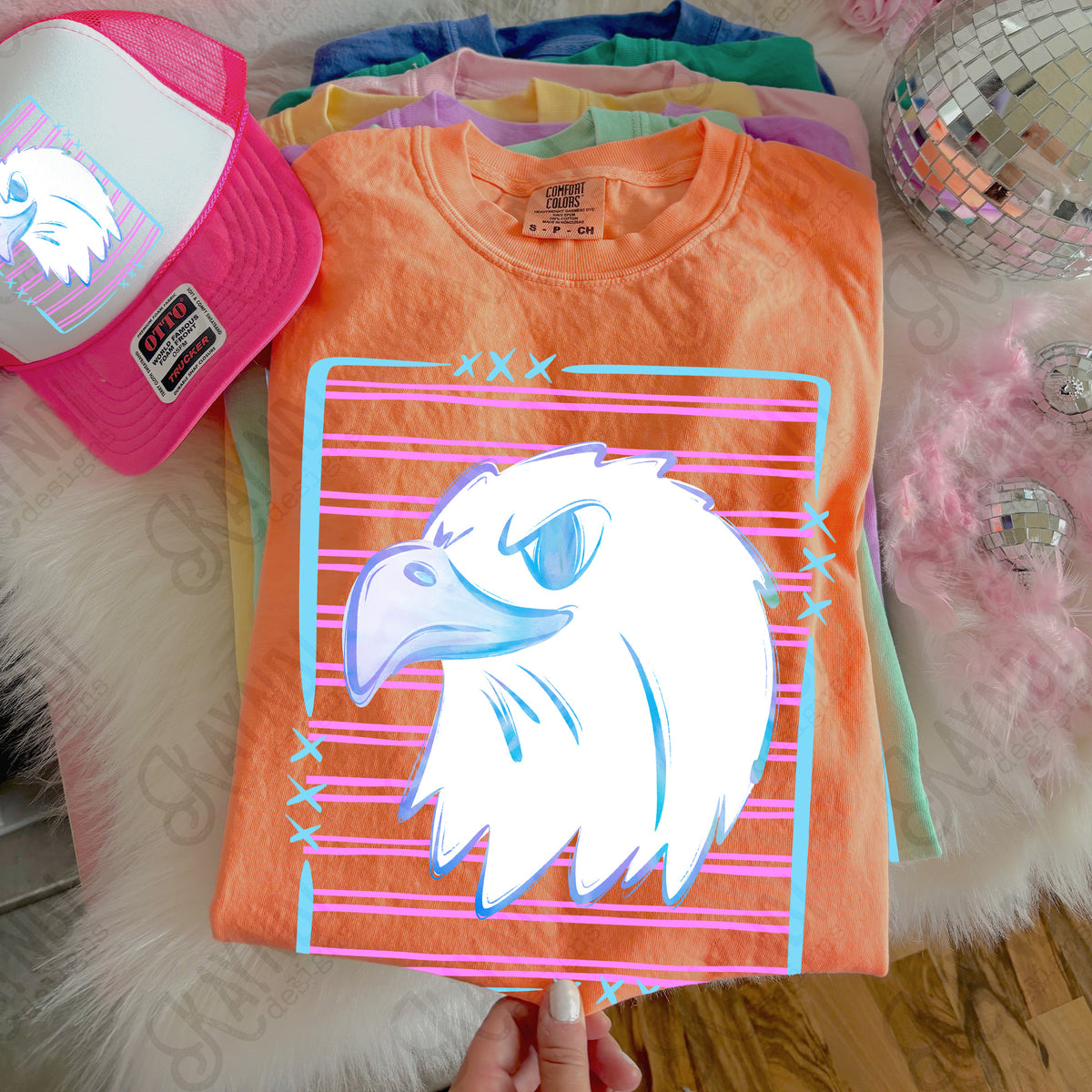 Eagles tie dye striped (Kayndi) DTF Transfer