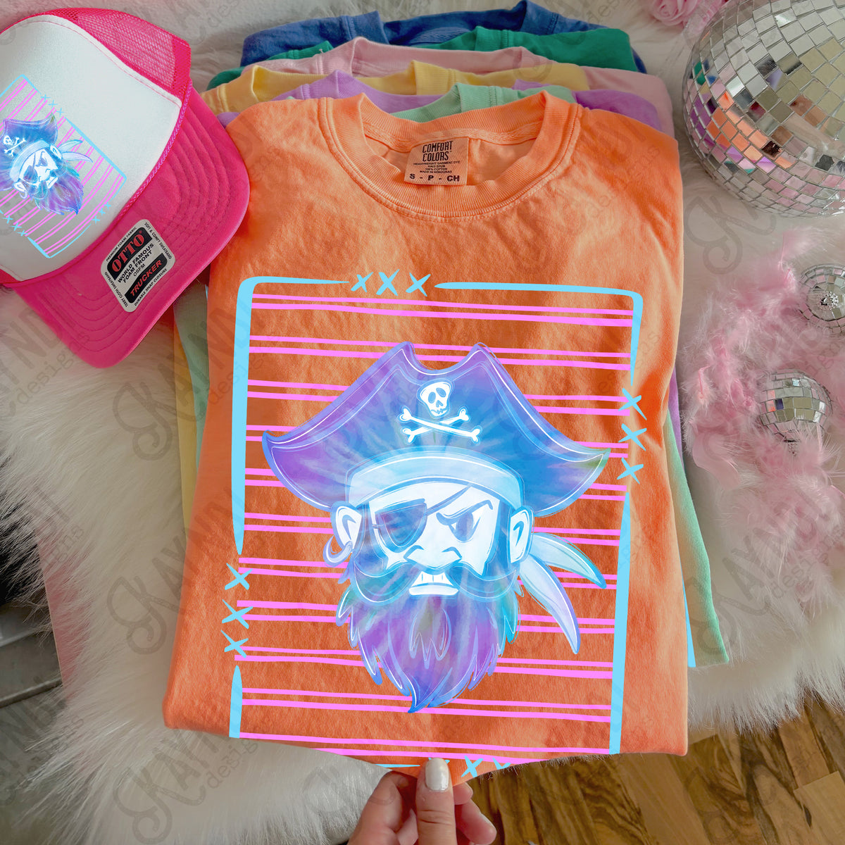 Pirates tie dye striped (Kayndi) DTF Transfer