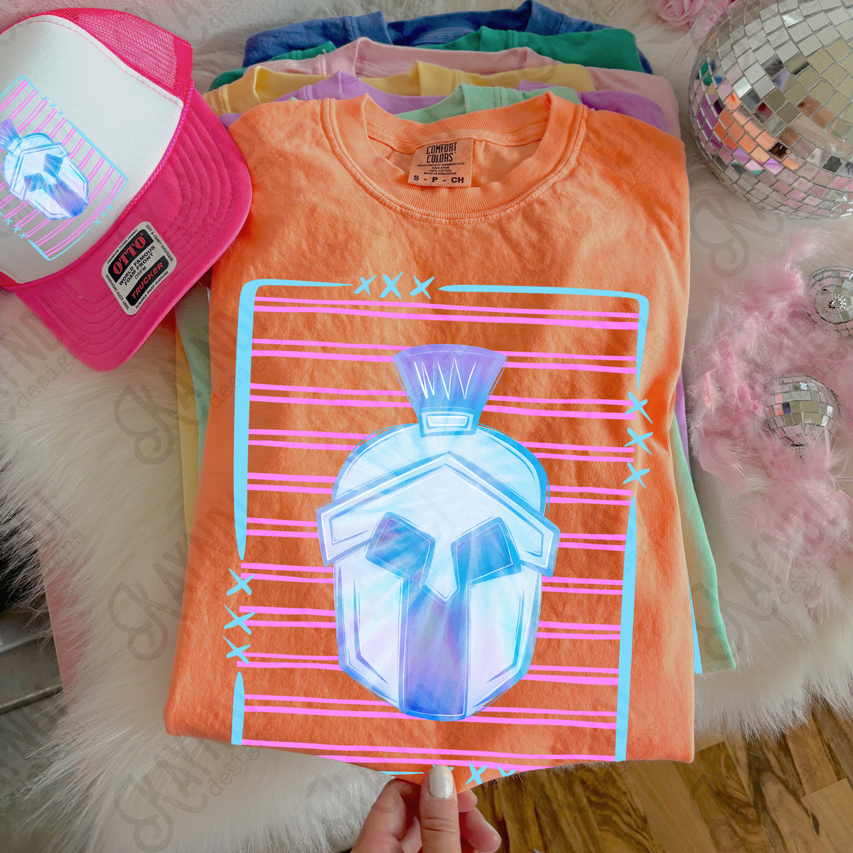 Spartans tie dye striped (Kayndi) DTF Transfer