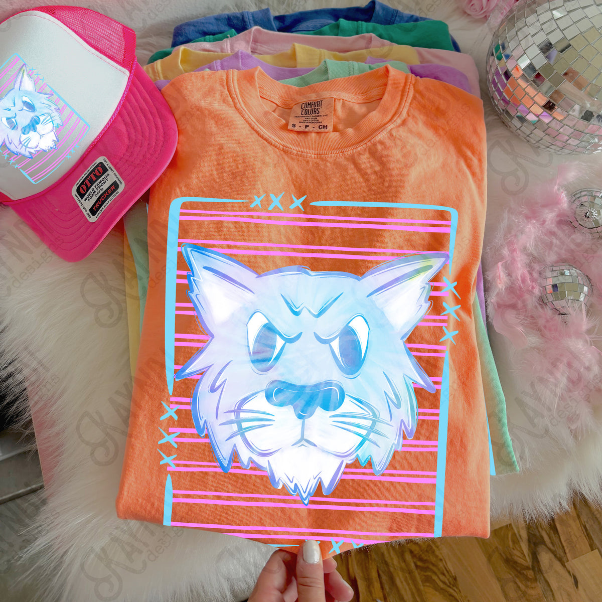 Wildcats tie dye striped (Kayndi) DTF Transfer