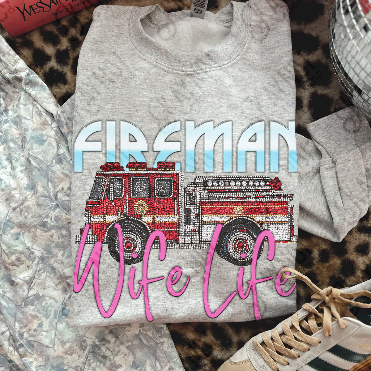 Fireman wife life (Kayndi) DTF Transfer