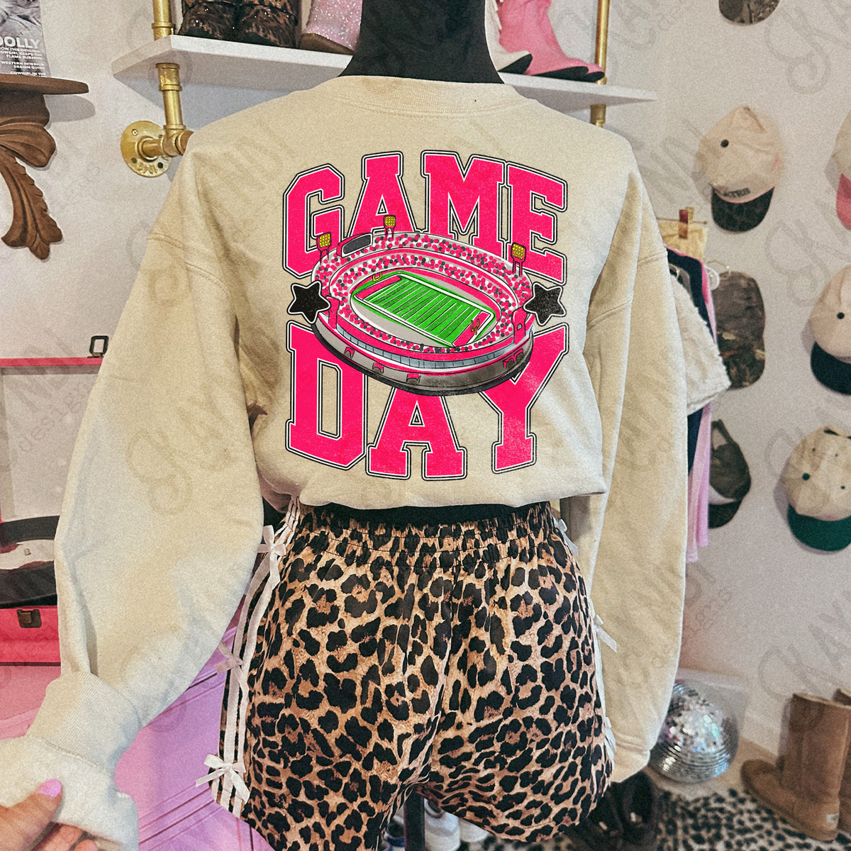 Game day football stadium PINK (Kayndi) DTF Transfer