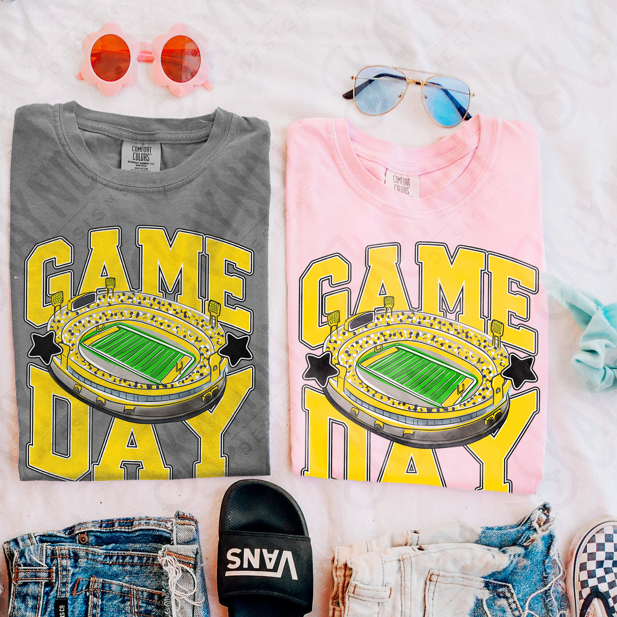 Game day football stadium YELLOW (Kayndi) DTF Transfer