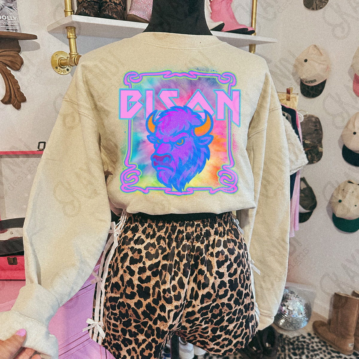 Bison neon tie dye (Kayndi) DTF Transfer