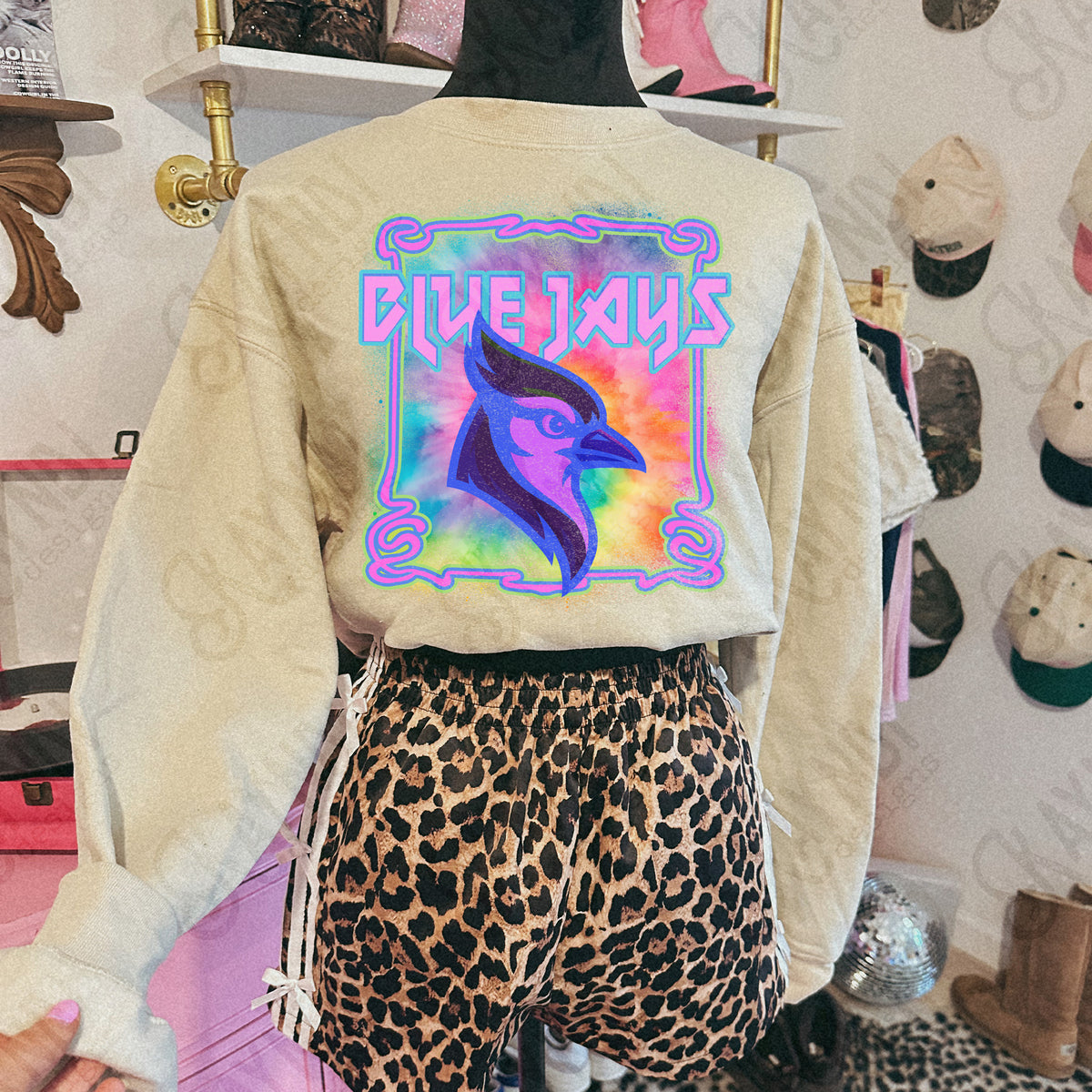 Bluejays neon tie dye (Kayndi) DTF Transfer