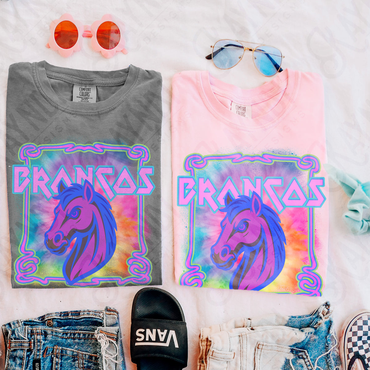 Broncos neon tie dye (Kayndi) DTF Transfer