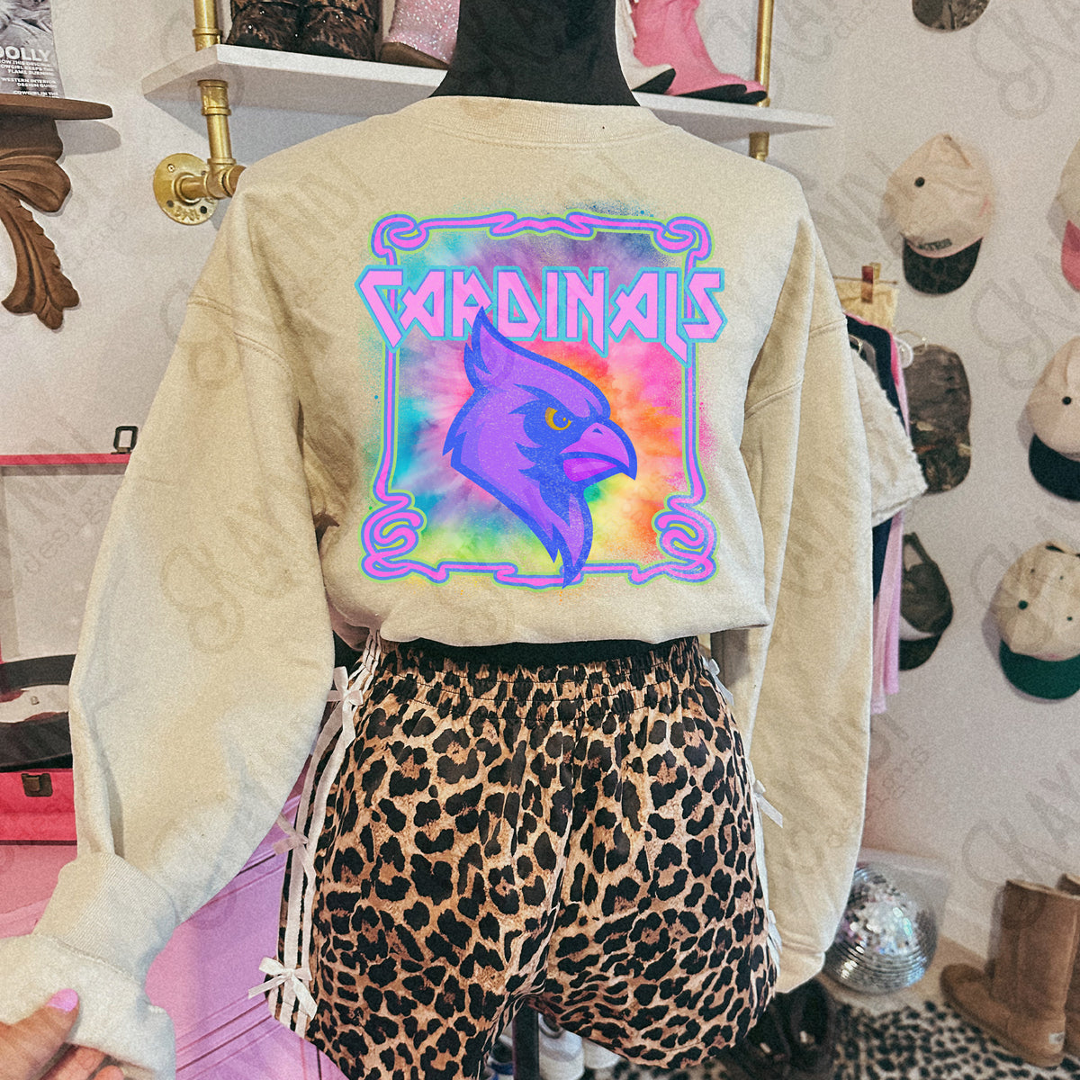 Cardinals neon tie dye (Kayndi) DTF Transfer