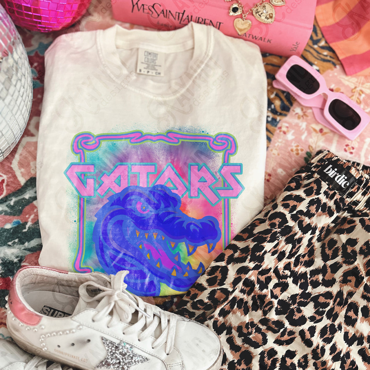 Gators neon tie dye (Kayndi) DTF Transfer