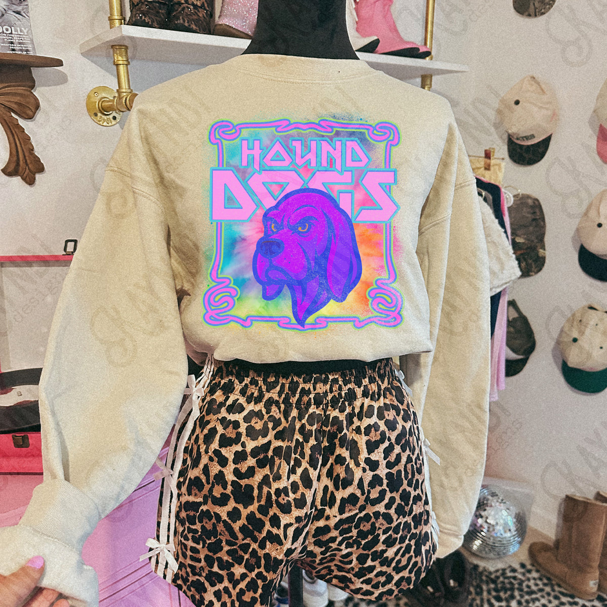 Hound dogs neon tie dye (Kayndi) DTF Transfer