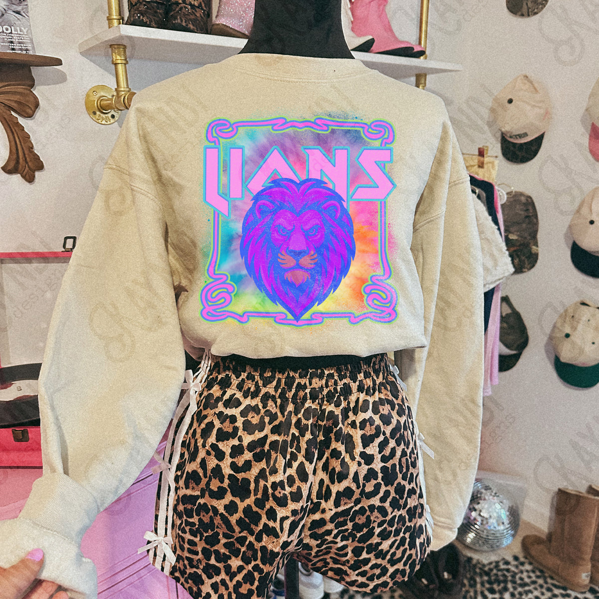 Lions neon tie dye (Kayndi) DTF Transfer
