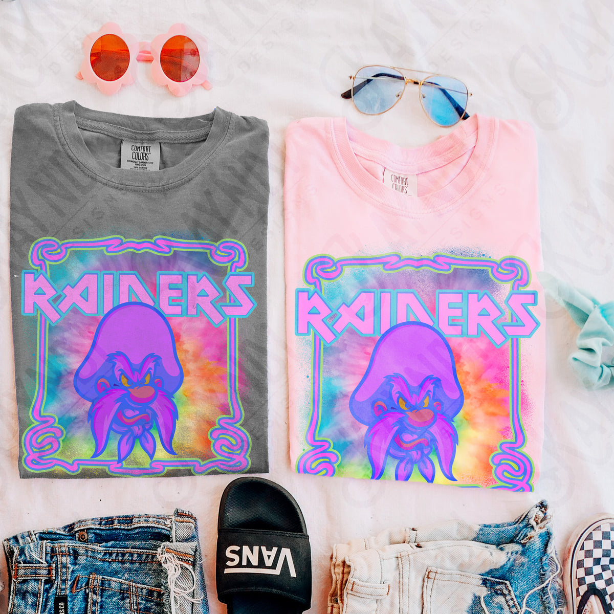 Raiders neon tie dye (Kayndi) DTF Transfer