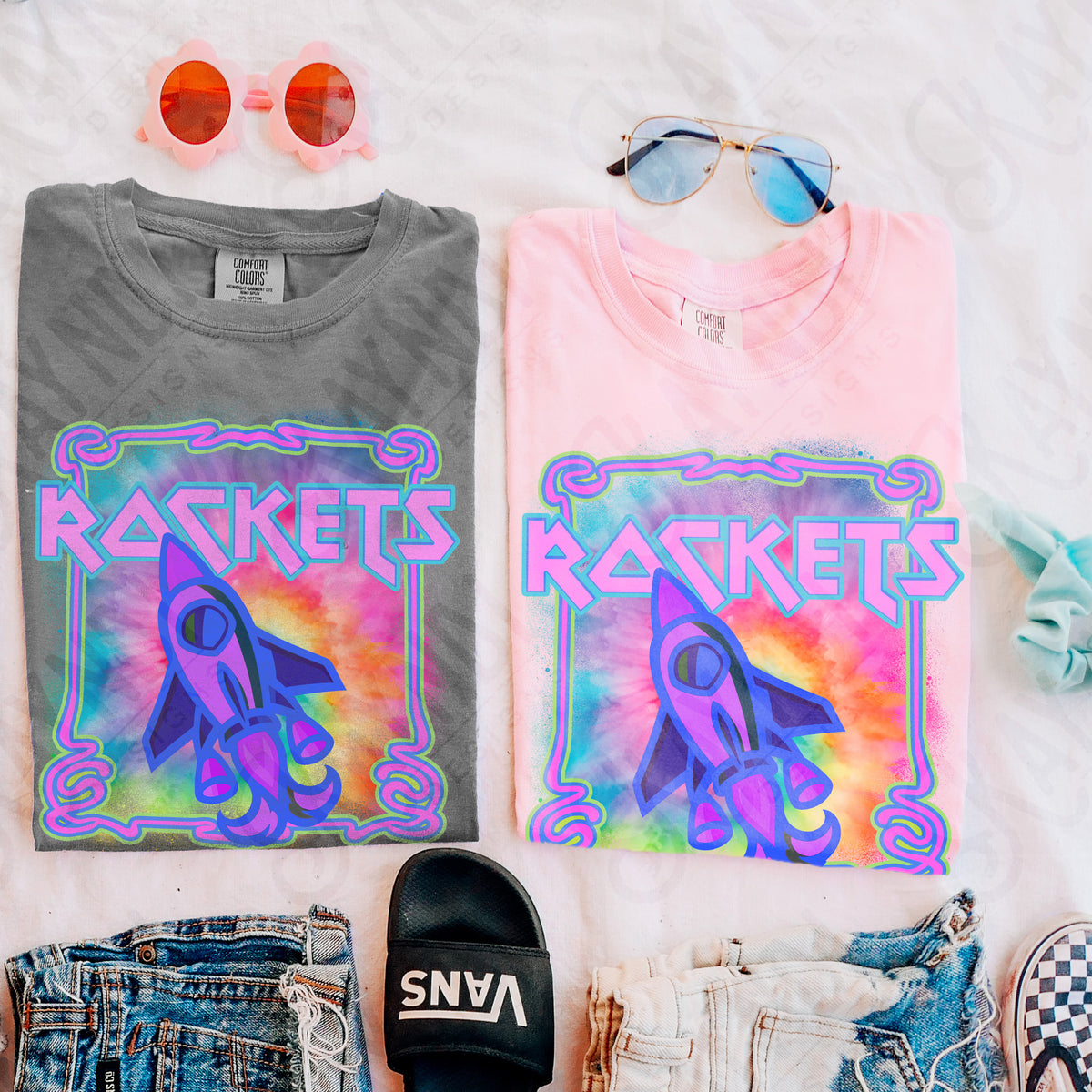 Rockets neon tie dye (Kayndi) DTF Transfer