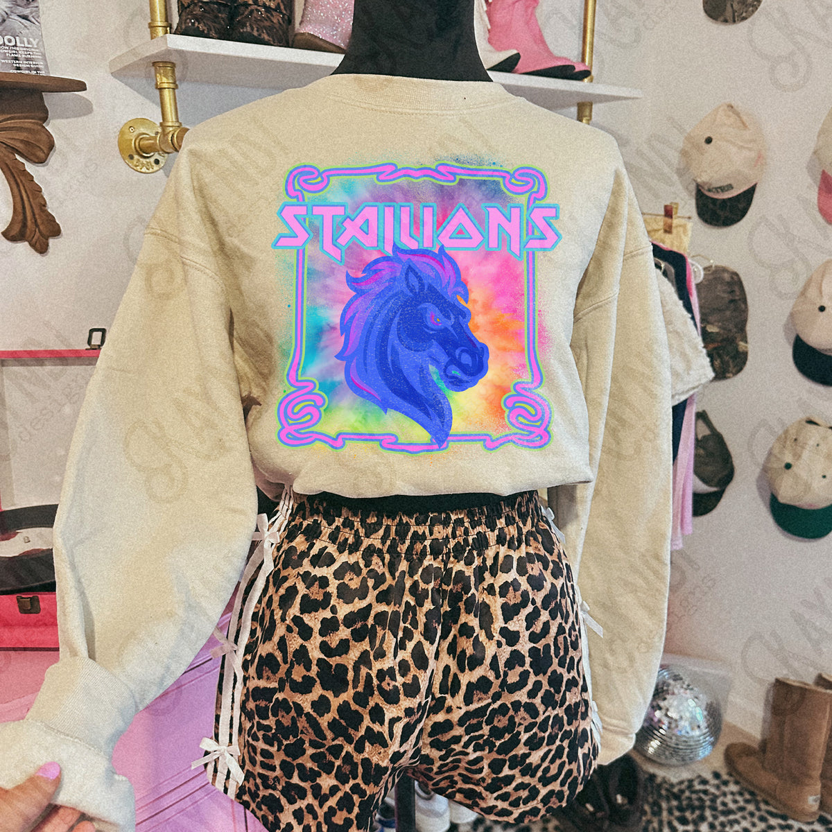 Stallions neon tie dye (Kayndi) DTF Transfer