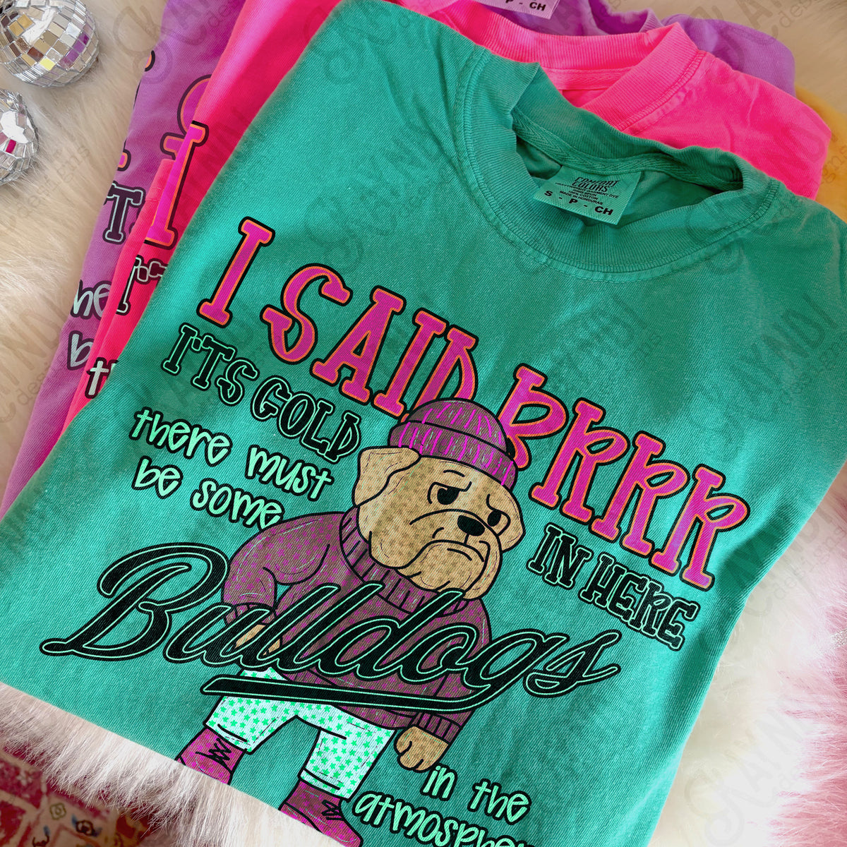 bulldogs dark brrr mascots (kayndi) DTF transfer