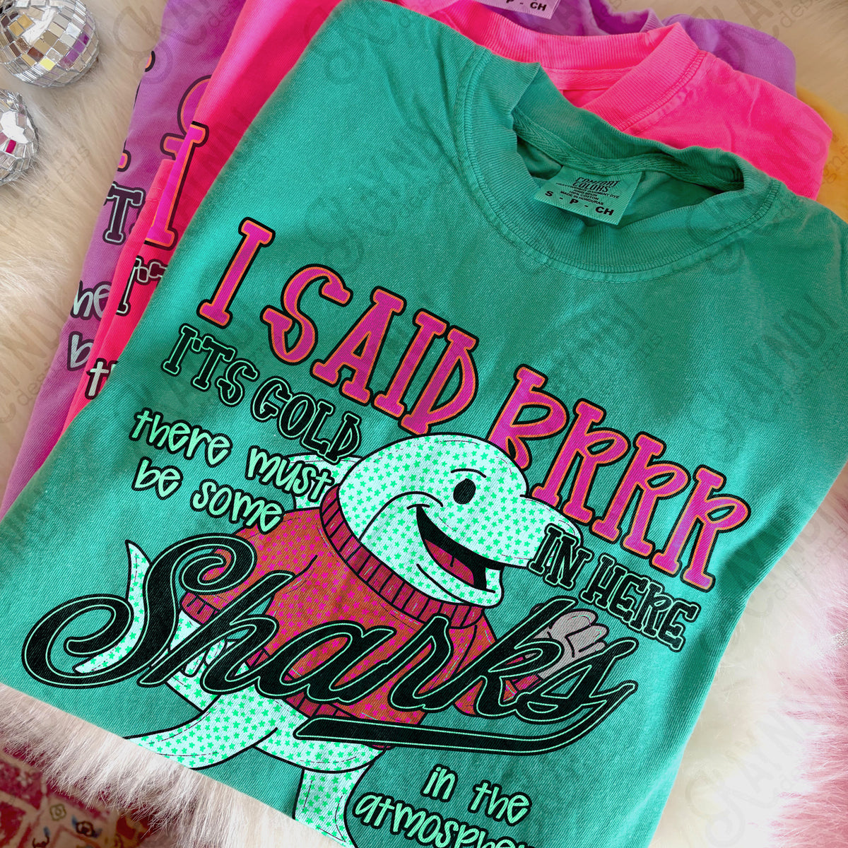sharks brrr mascots (kayndi) DTF transfer