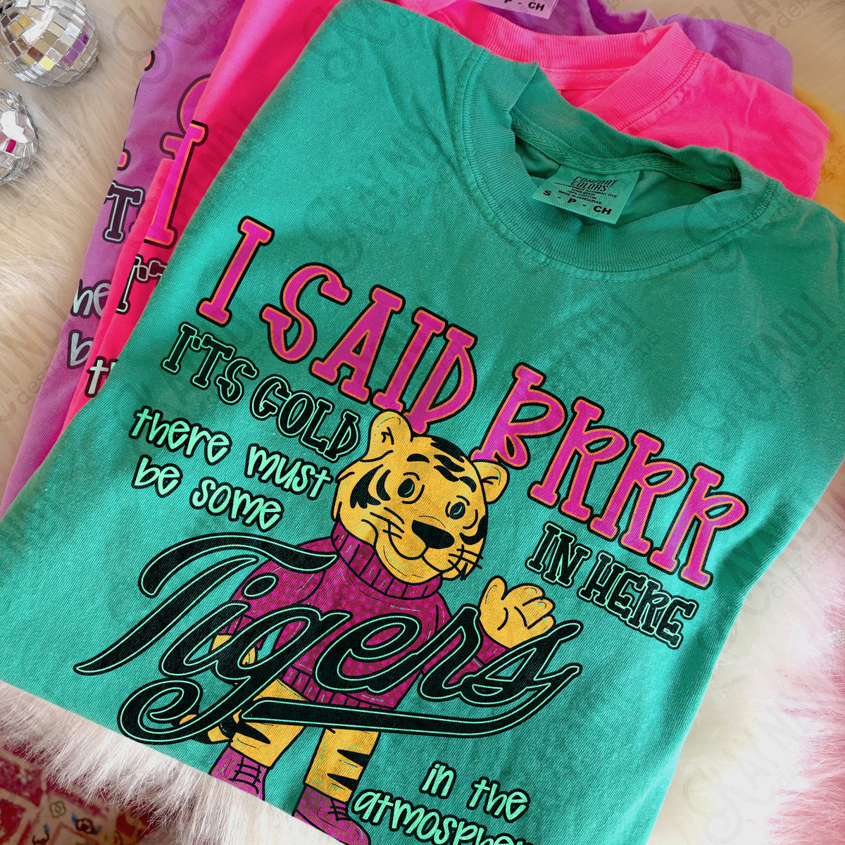 tigers yellow brrr mascots (kayndi) DTF transfer