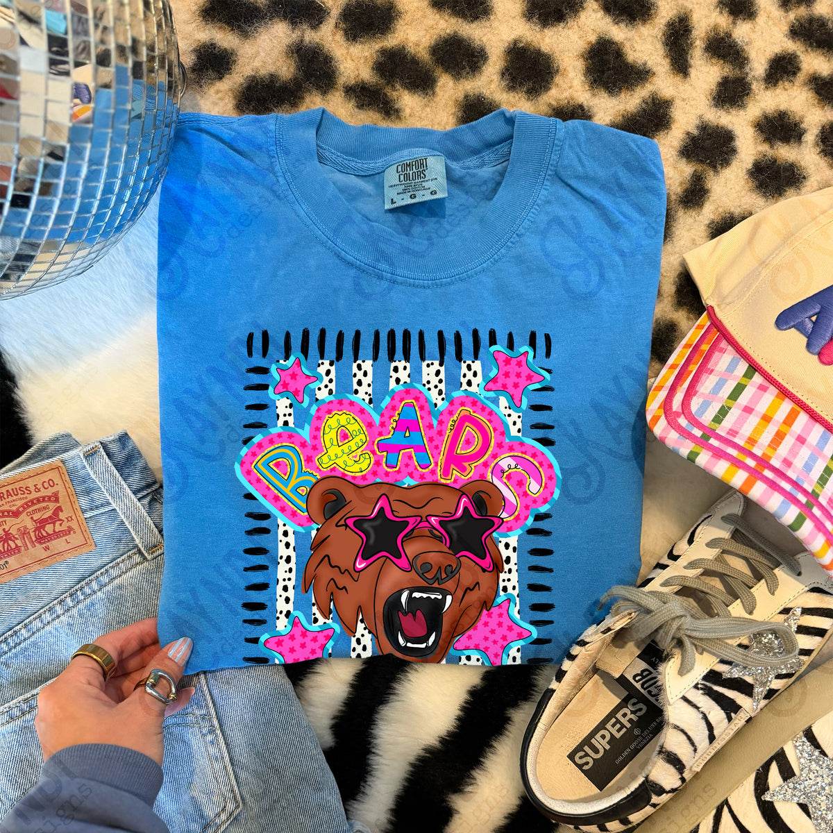 bears doodle star sunglasses mascots (kayndi) DTF transfer