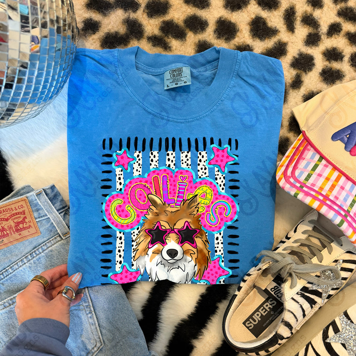 collies doodle star sunglasses mascots (kayndi) DTF transfer